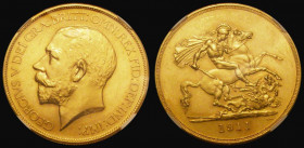 Five Pounds 1911 Gold Proof S.3994 in an NGC holder and graded PF61, only 2812 minted, we note the highest grade example now being offered in excess o...