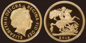 Five Pounds Gold 2015 Ian Rank-Broadley portrait S.SE11 Gold Proof in an NGC holder and graded PF70 Ultra Cameo

 Estimate: GBP 2400 - 2800
