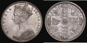 Florin 1849 ESC 802, Bull 2815 A/UNC with light friction to the highest points only, with excellent surfaces and touches of pale blue and golden tone ...
