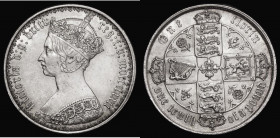 Florin 1872 Top Cross on reverse overlaps the border beads ESC 840, Bull 2878, Davies 756 dies 3B, Die Number 48 NEF/EF with touches of golden tone in...