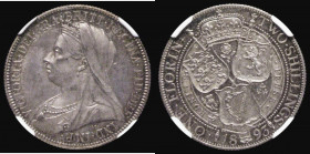 Florin 1893 Proof, First I of VICTORIA points to a bead, ESC 877, Bull 2963, Davies 831 dies 2A, in an NGC holder and graded PF62

 Estimate: GBP 55...