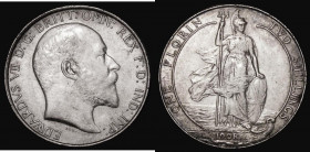 Florin 1908 ESC 926, Bull 3584 NEF and lustrous with some tiny rim nicks, the reverse with some toning, scarce in all grades above VF

 Estimate: GB...