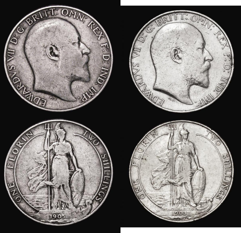 Florins (2) 1903 ESC 921, Bull 3579 Good Fine/Fine, 1905 ESC 923, Bull 3581 VG o...