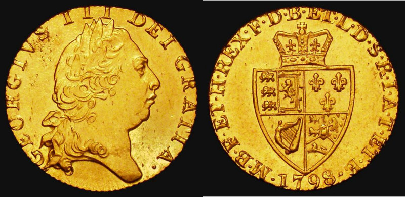 Guinea 1798 S.3729 GEF/EF and lustrous with some light haymarking below the VS o...