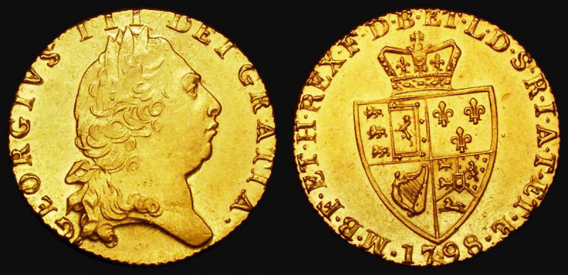 Guinea 1798 S.3729 Lustrous EF an extremely eye-catching piece and always sought...
