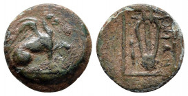Bronze AE
Ionia, Teos, c. 370-330 BC
12 mm, 1,32 g