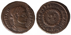 Nummus Æ

Constantine I the Great (307-337), Siscia, CONSTANTINVS AVG, Laureate head right / D N CONSTANTINI MAX AVG / BSIS. VOT XX within wreath
1...