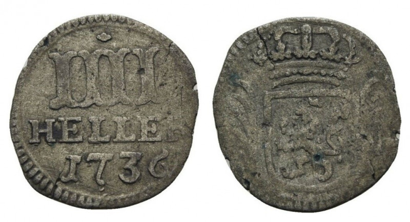 4 Heller AR
Friedrich I, Hessen, Kassel, 1736