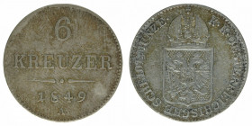 6 Kreuzer AR
Austria, 1849, Vienna