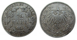 1/2 Mark AR
Germany, 1906
20 mm, 2,75 g