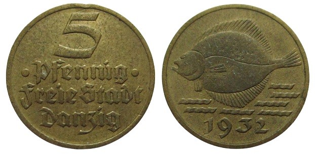 5 Pfennig
Freie Stadt Danzig, 1932
18 mm, 2 g
KM# 151