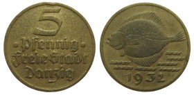 5 Pfennig
Freie Stadt Danzig, 1932
18 mm, 2 g
KM# 151