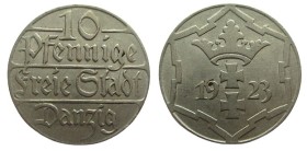 10 Pfennig Cu-Ni
Freie Stadt Danzig, 1923
22 mm, 4 g
KM# 143