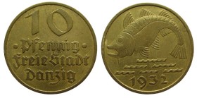 10 Pfennig Cu-Al
Freie Stadt Danzig, 1932
22 mm, 3,50 g
KM# 152