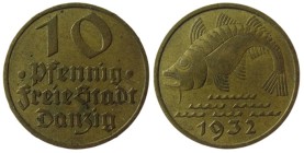 10 Pfennig Cu-Al
Freie Stadt Danzig, 1932
22 mm, 3,50 g
KM# 152