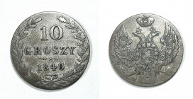10 Groszy AR
Poland, Nicolaus I (1825-1855)
19 mm, 2,80 g
KM-C#113a