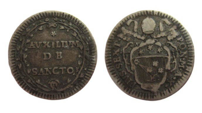 Grosso AR
Vatican. Rome. Pope Pius VI (1775-1799), 1784
20 mm, 1,24 g