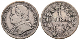 1 Lira AR
Italy, Papal State, 1866, Vatikan, Pius IX (1846-1878)
24 mm, 4,90 g