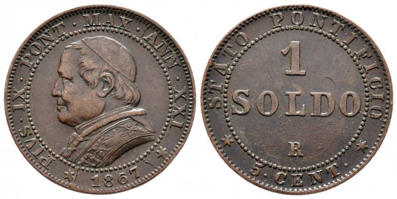 1 Soldo CU
Italy, Papal State, Vatikan, 1867, Pius IX (1846-1878)
26 mm, 4,90 ...