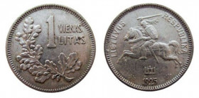 1 Litas AR
Lithuania, 1925
19 mm, 2,70 g
KM# 76