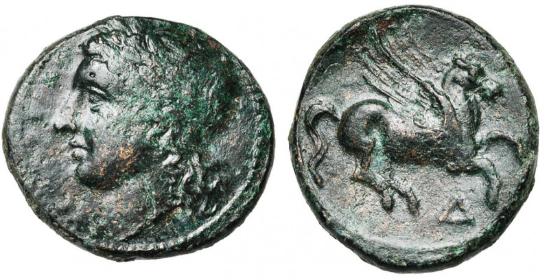 SICILE, SYRACUSE, Troisième République (336-317), AE bronze. D/ ΣYPAKOΣΙΩN T. l....