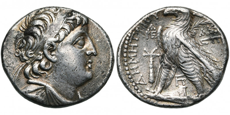 ROYAUME SELEUCIDE, Démétrios II Nicator, 2e règne (130-125), AR tétradrachme, 12...