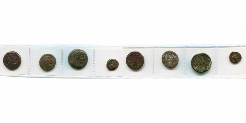 ROYAUME LAGIDE, lot de 4 bronzes: Ptolémée II Philadelphe, obole, T. d''Alexandr...