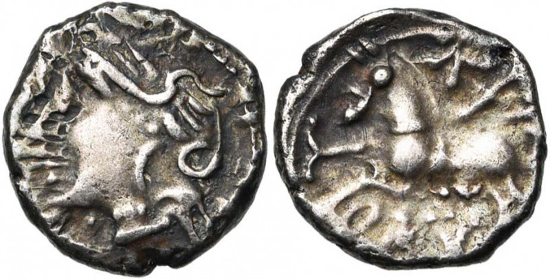 GAULE CELTIQUE, Lingones, AR quinaire, 1er s. av. J.-C. Type Kaletedou (série ré...