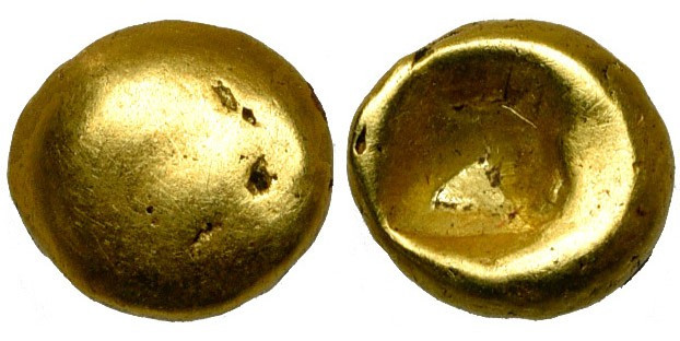 GAULE CELTIQUE, Seine moyenne, AV quart de statère globulaire, 1er s. av. J.-C. ...