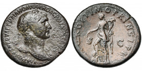 TRAJAN (98-117), AE sesterce, 104-111, Rome. D/ IMP CAES NERVAE TRAIANO AVG GER DAC PM TR P COS V PP T. l. à d., l''épaule g. dr. R/ SPQR OPTIMO PRINC...
