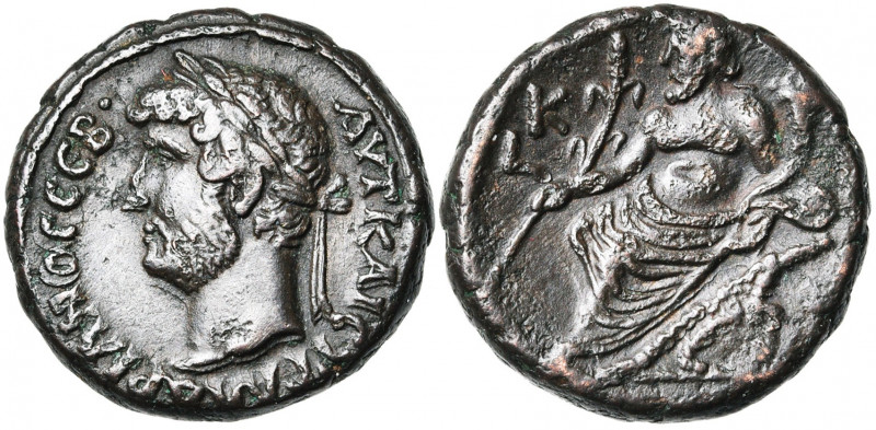 EGYPTE, ALEXANDRIE, Hadrien (117-138), bill. tétradrachme, 135-136. D/ T. l. à g...