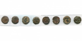 EGYPTE, ALEXANDRIE, Antonin le Pieux (138-161), lot de 4 drachmes: an 19, R/ B. de Sarapis à d. (rare, B à TB); années illisibles, R/ B. d''Hélios à d...
