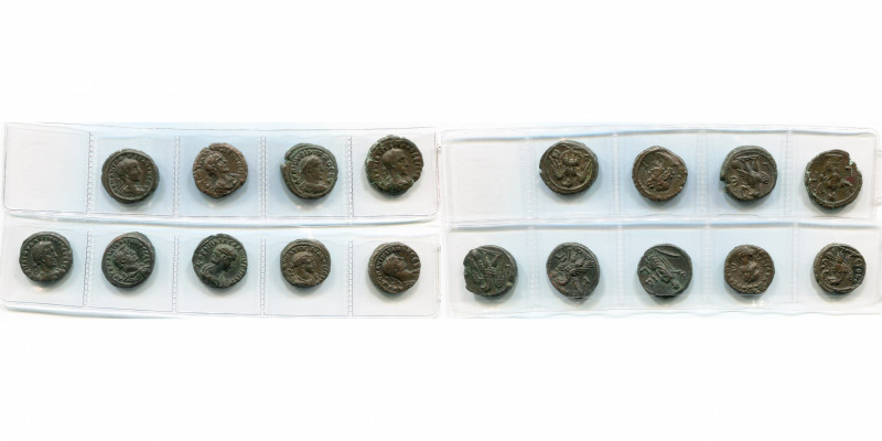 EGYPTE, ALEXANDRIE, lot de 9 tétradrachmes: Gordien III, an 7, R/ Aigle de f.; P...
