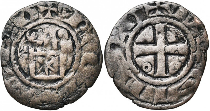 CHYPRE, Gui de Lusignan, seigneur de Chypre (1192-1194), billon denier. D/ + REX...
