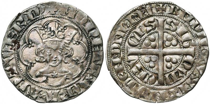 BRABANT, Duché, Jean III (1312-1355), AR demi-gros au type anglais, octobre 1338...