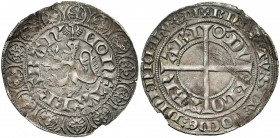 BRABANT, Duché, Jean III (1312-1355), AR gros au lion (compagnon), décembre 1339. D/ Lion rampant à g. sous une aigle éployée. Bordure de douze feuill...