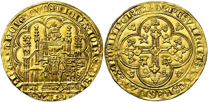 BRABANT, Duché, Jean III (1312-1355), AV chaise d''or (écu d''or), 1343-1344, An...