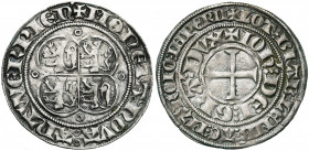 BRABANT, Duché, Jean III (1312-1355), AR gros au quadrilobe, juillet 1344, Anvers. D/ Dans un quadrilobe cantonné de quatre annelets, les armes écarte...