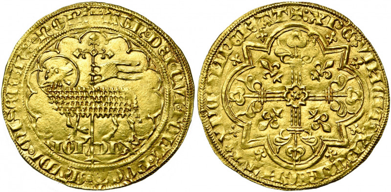 BRABANT, Duché, Jeanne et Wenceslas (1355-1383), AV mouton d''or, 1357-1371, Vil...