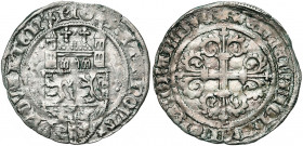 BRABANT, Duché, Jeanne et Wenceslas (1355-1383), AR tourelle (schuerken), 1374-1377, Louvain. 1e émission. D/ MO-NETA NOVA- LOVANIEN'' Ecu écartelé de...