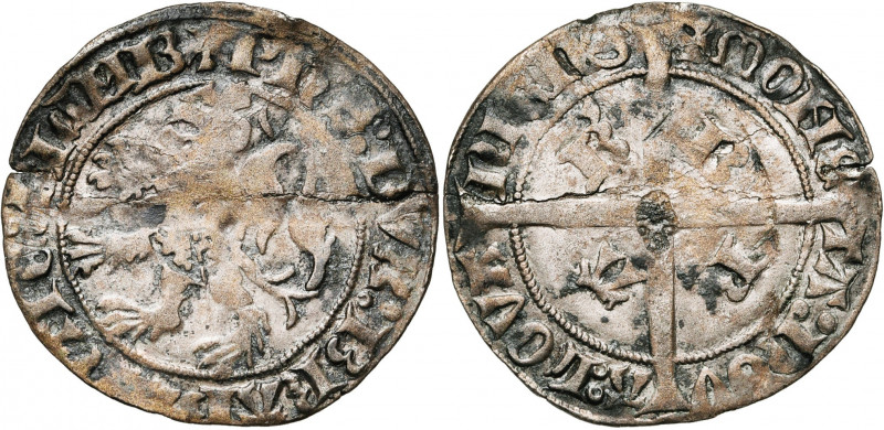 BRABANT, Duché, Philippe de Saint-Pol, duc (1427-1430), AR double gros cromsteer...