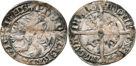 BRABANT, Duché, Philippe de Saint-Pol, duc (1427-1430), AR double gros cromsteert, 1429-1431, Louvain. Imitation du cromsteert de Philippe le Bon. D/ ...