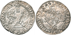 BRABANT, Duché, Charles le Téméraire (1467-1477), AR double briquet, 1475, Anvers. D/ Deux lions assis et affrontés. Entre leurs t., un briquet. R/ Ec...
