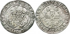 BRABANT, Duché, Marie de Bourgogne (1477-1482), AR briquet, 1478, Anvers. Tour en fin de légende. D/ Lion assis à g., ten. l''écu de Bourgogne. R/ Cro...