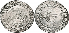 BRABANT, Duché, Philippe le Beau (1482-1506), AR double griffon, 1487, Malines. D/ Deux griffons affrontés, ten. entre eux un briquet et un fusil. Cou...