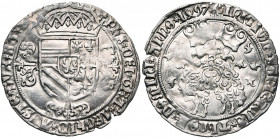 BRABANT, Duché, Philippe le Beau (1482-1506), AR toison d''argent, 1497, Anvers. D/ Ecu couronné d''Autriche-Bourgogne sur une croix feuillue. R/ Le b...