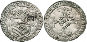 BRABANT, Duché, Philippe le Beau (1482-1506), AR double patard, 1500, Maastricht. D/ Ecu couronné d''Autriche-Bourgogne. R/ Croix fleuronnée, une étoi...