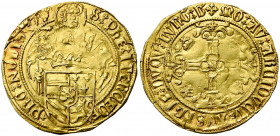BRABANT, Duché, Charles Quint (1506-1555), AV florin d''or au saint Philippe, s.d. (1507-1520), Anvers. E latins. D/ Saint Philippe deb. de f., ten. d...