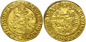 BRABANT, Duché, Charles Quint (1506-1555), AV réal d''or, s.d. (1546-1556), Anvers. Ponctuation par points. D/ L''empereur couronné de f., ten. l''épé...