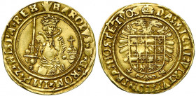 BRABANT, Duché, Charles Quint (1506-1555), AV florin Karolus d''or (tiers de réal), s.d. (1521-1545), Anvers. Ponctuation par doubles croisettes au re...